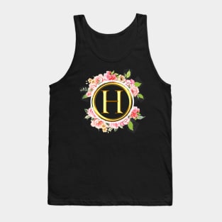 Letter H Shirt Alphabet Letter H Different Colors Tank Top